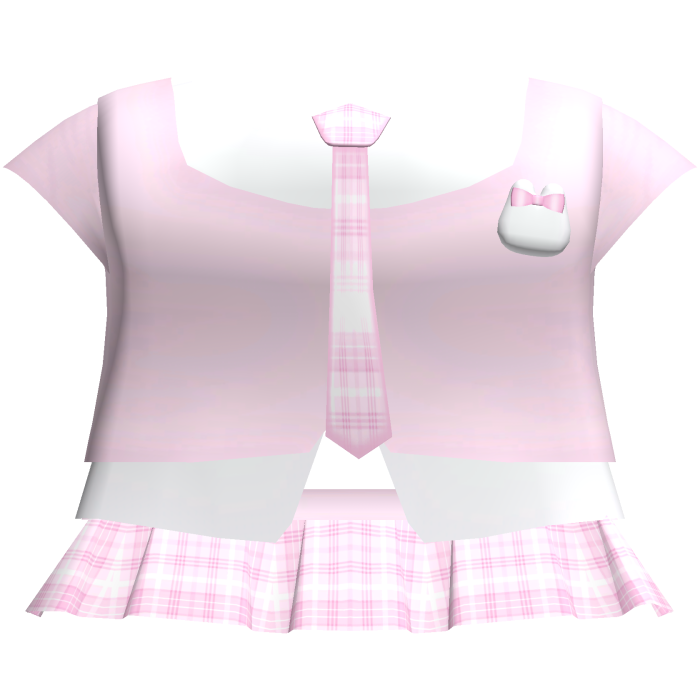 ♡ : pink plaided school uniform