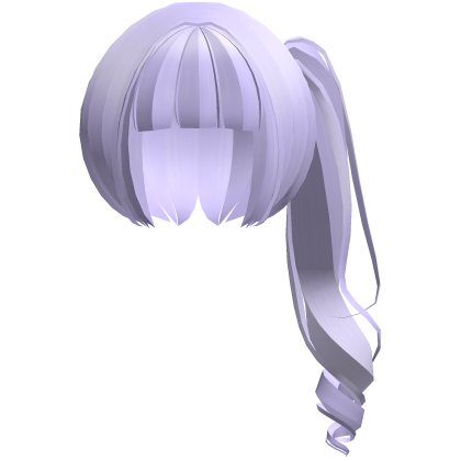 moe neat jirai curly ponytail w bangs purple