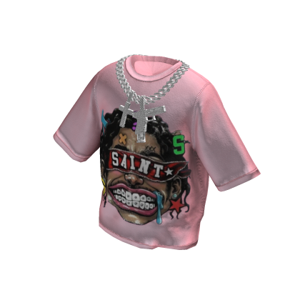 Pink T-Shirt Saint Bite w / Toy Chain