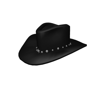 Black Spiked Cowboy Hat