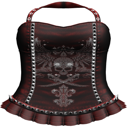 Emo Rhinestone Dress in Red