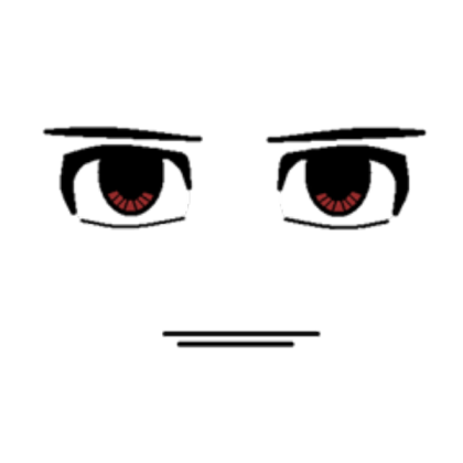 Anime Face,Red eyes Roblox decal