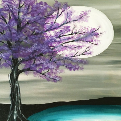 purple tree painting. Roblox decal