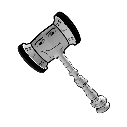 Man face Hammer Roblox item