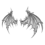 White Demonic Dragon Wings