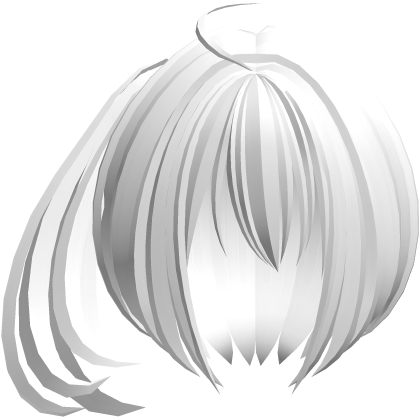 2000s moe short fluffy side pony white