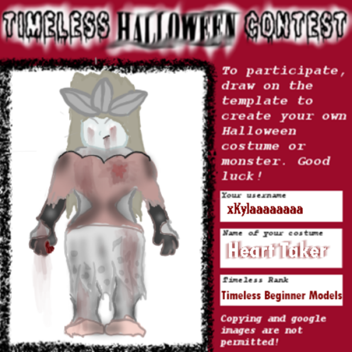 Timeless Costume Contest (Heart Taker) Roblox decal