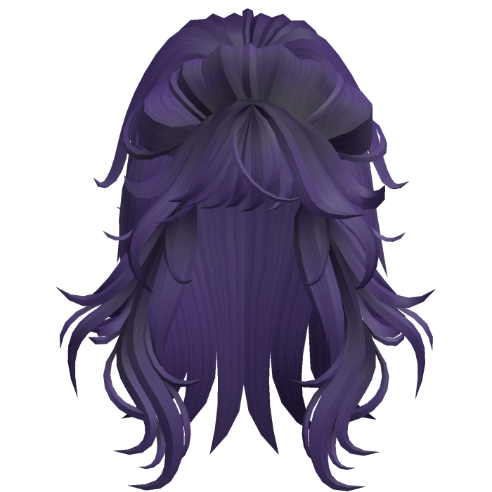 Long Half Up Layered Hair - Purple