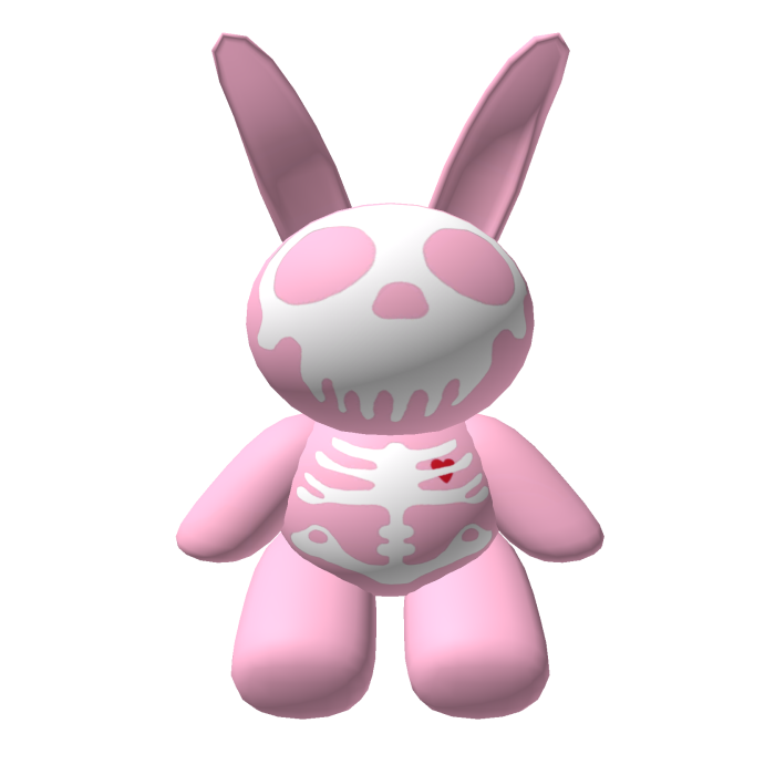 Giant Skeleton Bunny Backpack Light Pink