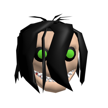 Green Eye s Monster Head Mask Black Hair Anime Roblox item