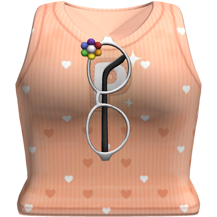 Cute Heart Top Flower Glasses