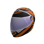 Orange Racing Drift Paradise Helmet