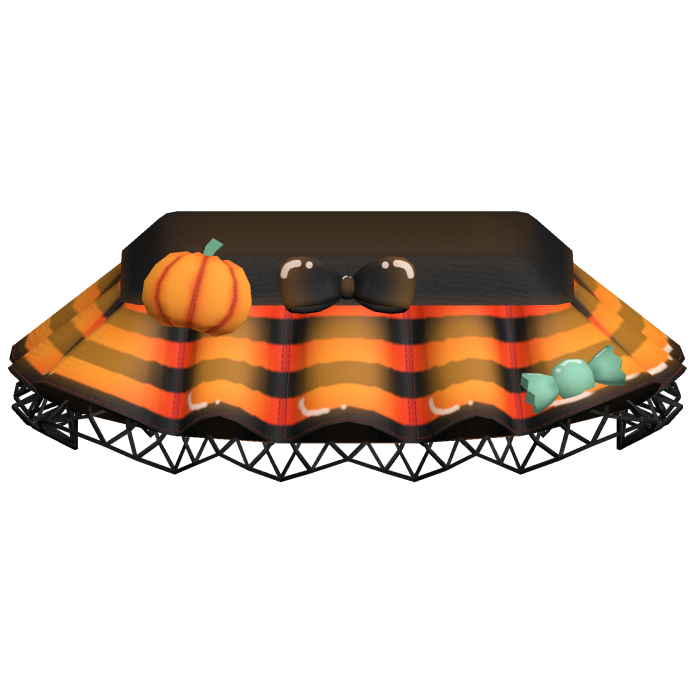 Halloween Orange Pumpkin Witch Skirt