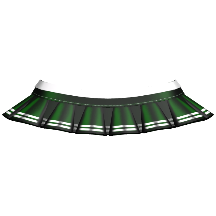Preppy Pleated Cheer Mini Skirt (Green & White)