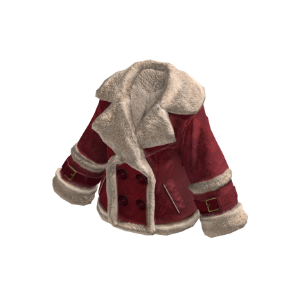 Winter Shearling Fur Collar Jacket (Red)