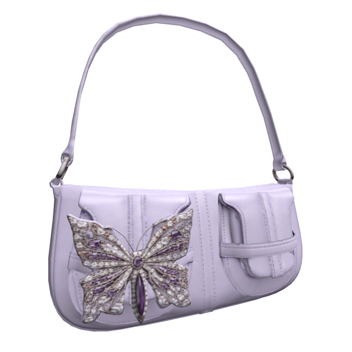 Butterfly Crystal Soft purse 2000s (Purple)