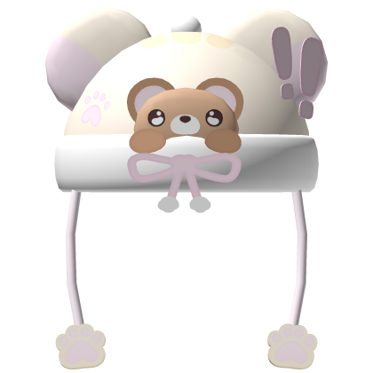 ♡ : cutesy light beige bear hat