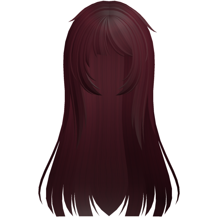 🤍 adorable tsundere long hair in red