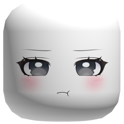 Pouting Anime Face [White]