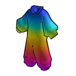 Cyber Rainbow Blue Yellow Red Suit