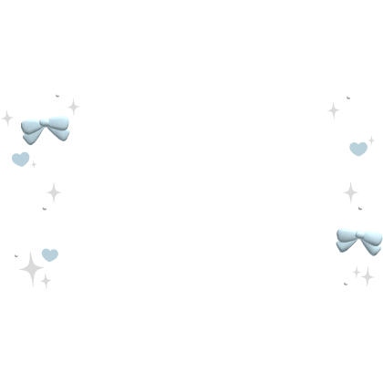 ♡┇Cutesy Blue Bow Hearts Sparkles Aura