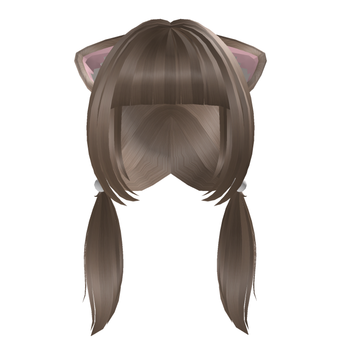 Milk Tea Brown Kitty Twin Tails ♡