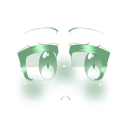 Anime Face | subtle [Green] Roblox decal