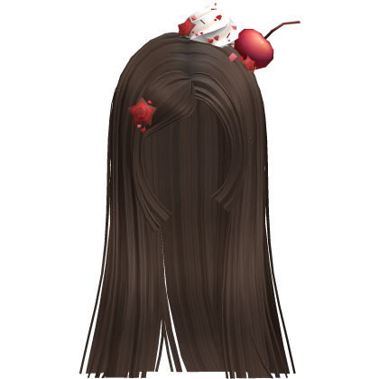 Cherry Cream Long Straight Hime Cut (Brown) Roblox item