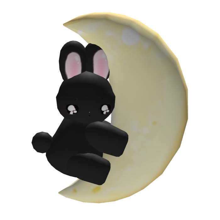 Lunar Companion Addon Black Bunny On Moon