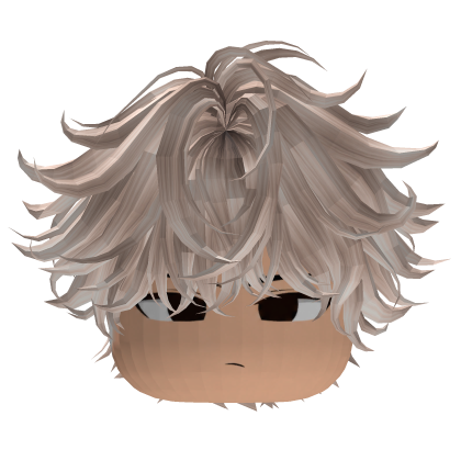Messy Silver Anime Boy With Face Roblox item