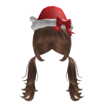 Christmas Brown Hair Pigtails