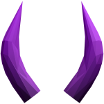 Purple Long Shiny Horns