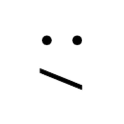 [modified emoticon face]
