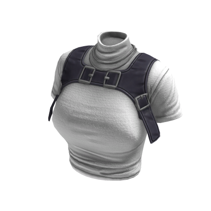  Y2K Stylish Top (White Blue Grey)