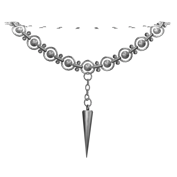 Silver Spike Drop Necklace