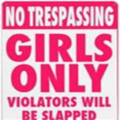 Girls Only Roblox decal