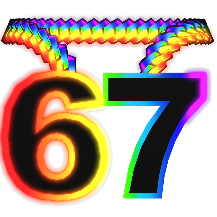 Glowing 67 Rainbow Chain