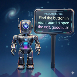Find the button and escape the room