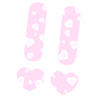 ♡ Cute Glowing Surprised Anime Sticker Hearts Roblox item