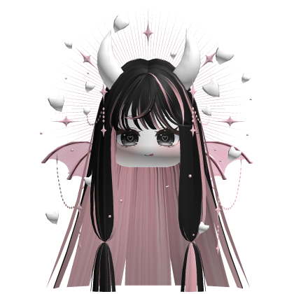 Cute Demonic Wings Heart Hair (Red&Black)