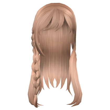 Preppy Blonde Soft Wavy Hair w Braids Roblox item