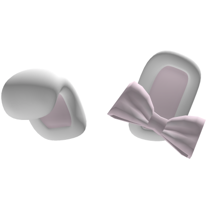 ♡ ┊ flopped bunny ears with bow in pink
