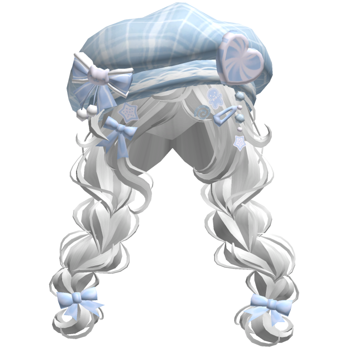 ♡ Christmas Preppy Holiday Braids (Blue)