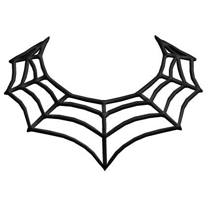 Spider Web Necklace Spooky Black