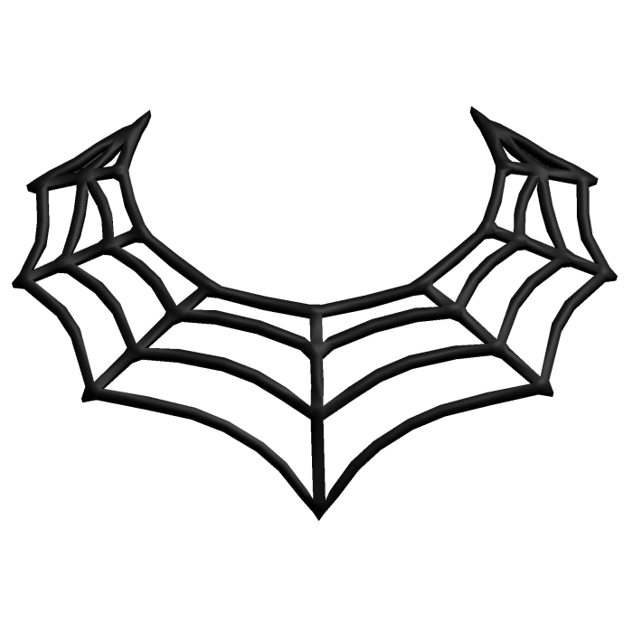 Spider Web Necklace Spooky Black