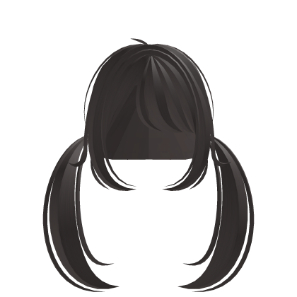 ♡ eepy cute messy low pigtails brown Roblox item