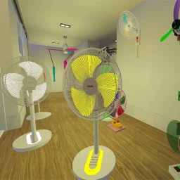Modern House with Fans icon