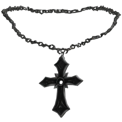 grunge y2k cross necklace in silver 1.0 | Roblox Item