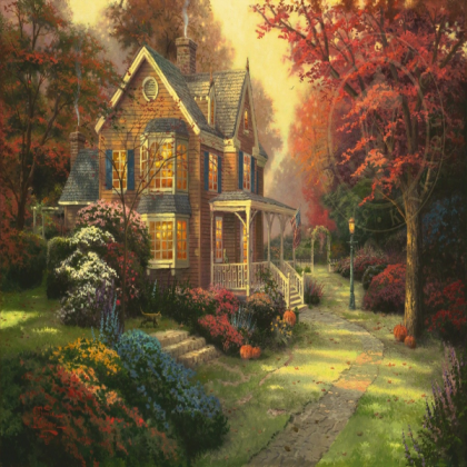Painting of a Victorian House Roblox decal