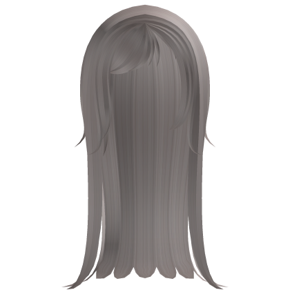 ♱: long silver emo messy hair Roblox item